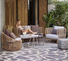 Create a relaxing getaway with a dazzling, wicker outdoor lounge. Cane Line Nest Lounge Chair Outdoor See Selection Cane Line Com
