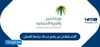 الاستعلام عن رقم سداد رخصة العمل موقع محتويات