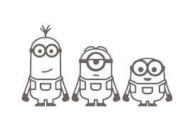 ミニオンズ塗り絵01 塗り絵 ミニオンズ イラスト 塗り絵 無料