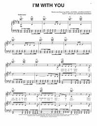 I 039 M With You By Avril Lavigne Lauren Christy Digital Sheet Music For Piano Vocal Guitar Download Print Hx 3584 Sheet Music Plus
