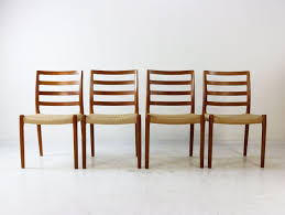 For Sale Set Of 4 Model 85 Dining Chairs By Niels Otto Moller For Jl Mollers Mobelfabrik 1970s In 2020 Dining Chairs Furniture Chair