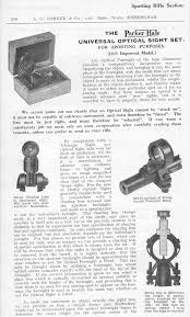 More information will be added. The Parker Hale Universal Optical Sight Set For Sporting Rifles