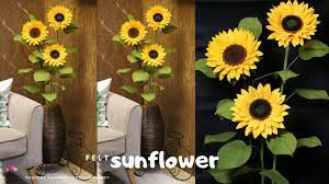Cara menggambar bunga matahari untuk anak tk youtube. Felt Craft Ideas Home Decorating Ideas How To Make Felt Sunflower Youtube