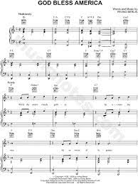 Irving Berlin God Bless America Sheet Music In F Major Transposable Download Print Sheet Music God Bless America Music Charts