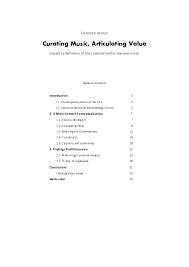 But, is there really any classical music being written today? Pdf Curating Music Articulating Value Towards A Definition Of The Curatorial Value Of Live New Music Francesco Venturi Academia Edu