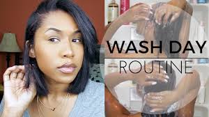 Wash your hair and towel dry it. Wash Day Routine Relaxed Hair Youtube