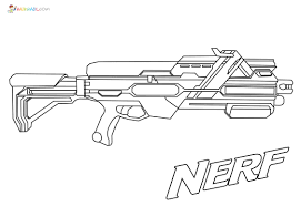 Free coloring pages guns combined with gun army fortnite. Nerf Gun Coloring Pages 40 New Images Free Printable