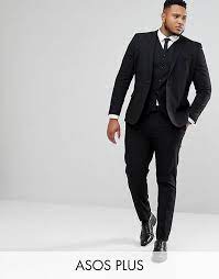 If you are going to pick a best quality men's suits, you can also find cheap mens suits to complete a perfect look from our attractive price in great. Asos Plus Skinny Suit In Black Best Suits For Big Men Clothes For Big Men Plus Size Mens Clothing