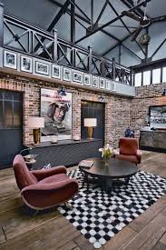 Firetruck Hangar Loft Industrial Style Living Room Living Room Loft Industrial Interior Design