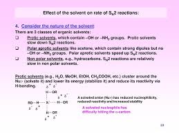 Polar aprotic solvents work well. Ppt Substitution And Elimination Reactions Of Alkyl Halides Powerpoint Presentation Id 149814
