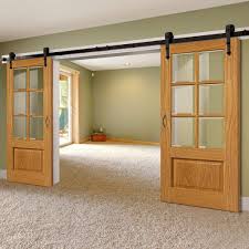 Double Sliding Door Track Dove Oak Doors Clear Glass Garage Door Design Sliding Doors Interior Barn Style Sliding Doors