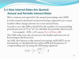 What does apr stand for in computing? Interest Rates Discuss How Interest Rates Are Quoted And Compute The Effective Annual Rate Ear On A Loan Or Investment 2 Apply The Tvm Equations Ppt Download