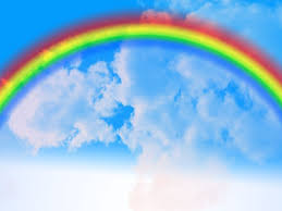 Blue sky background with rainbow and bright sky. Rainbow Background Sky Novocom Top