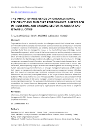 Our hr software is unique, intuitive and smart. Pdf The Impact Of Hris Usage On Organizational Efficiency And Employee Performance A Research In Industrial And Banking Sector In Ankara And Istanbul Cities