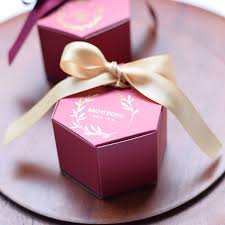Wedding gifts idea personalised gifts wedding wedding bride gifts unique wedding gifts for wedding gifts for guests transparent plastic bag with paper box gift bags with handle bow feel the difference by ordering unique wedding gifts for guests from our stores and we promise you. 100pcs Wedding Favor Custom Name Date Red European Hexagon Candy Box With Ribbon Personalized Wedding Gift Boxes For Guest Buy At The Price Of 75 80 In Aliexpress Com Imall Com