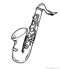 Musical Instruments Coloring Pages 51 Music Coloring Saxophone Art Saxophone
