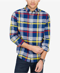 Nautica Men S Classic Fit Plaid Flannel Shirt Ropa