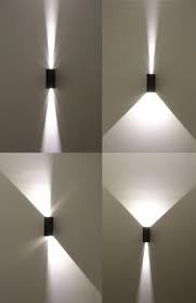 Effet Lumiere Lampe Murale Largeur 5 2 X 3 W Led Faisceau Angle 0 A 90 Degres Gris Fonce Lampe Murale Parement Mural Eclairage Exterieur