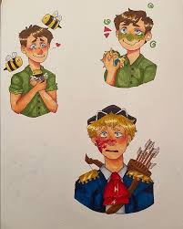New Markers Pog Anyway Love Tommy And Tubbos Content A Whole Lot So Here S Tubbo With His Stress Relievers Bees Minecraft Fan Art Mushroom Art Art Reference