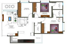 Modern house plans feature lots of glass, steel and concrete. 2d Cad Drawing 2bhk House Plan With Furniture Layout Design Autocad File Cadbull