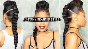 See more of hairstyle ideas for black ladies on facebook. Dope 3 Pony Braided Style Tutorial Youtube