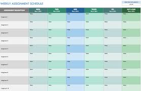 Free Weekly Assignment Template Editable In Excell Great To Give Kids A Spreadsheet Of Assign Excel Calendar Template Monthly Schedule Template Excel Calendar