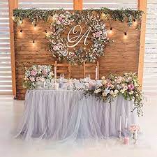 Romantic Tutu Fluffy Table Skirt Tulle Tableware Tablecloth Skirting For Baby Shower Christmas Party Wedding Cake Table Girl Princess Decoration Walmart Com Head Table Wedding Backdrop Wedding Table Wedding Decorations
