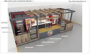 Juice Bar Kiosk Design 3d Model Kiosk Design Design Kiosk