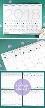 Free Printables Four Stylish 2018 Calendars Calendar Printables Free Printable Calendar Calender Printables