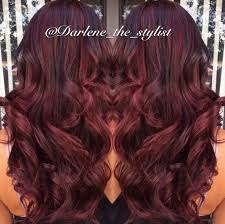 Caramel highlights create further dimension, giving your locks instant shine and depth, as well as a youthful glow. Red Balayage With Dark Brown Lowlights Hair Balayage Hair Blonde Medium Balayage Hair