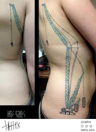 Kris Ciezlik Tower Crane Geometric Tattoo Tattoos Tattoo Inspiration
