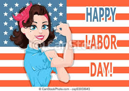In 2021 labor day is on september 6th (monday). Labor Day Poster Pop Art Strong Woman With Usa Flag On Background Symbol Of American Female Power Vector Illustration For Canstock