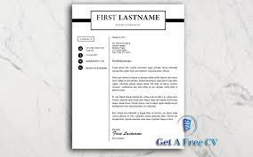 Whenever possible, address the letter to a specific person by name and title. Single Page Two Pages Version And Matching Cover Letter Cv Resume Templates Get A Free Cv
