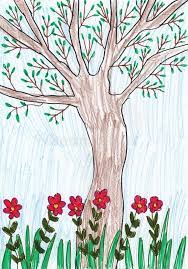 For boys and girls, kids and adults, teenagers and toddlers, preschoolers and older kids at school. Tree With Flowers Hand Drawn Illustration Simple Drawing Stock Image Image Of Nature Blossom 161445071