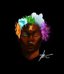 A shiny bait ::. Just come closer.. a bit closer.. A3 black paper, colored  pencil, white pitt brush pen, black brush pen