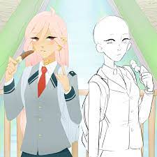 The illustration bna oc emily , with the tags medibangpaint, oc, wolf, bna:brandnewanimal, wolfy, bnaビー・エヌ・エー, trenchcoat etc. Bnha Oc Open Collab By Seungcheol On Deviantart