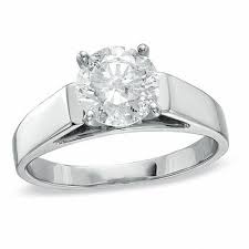 1 1 2 Ct Diamond Solitaire Engagement Ring In 14k White Gold