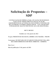 Solicitação de Propostas – SDP