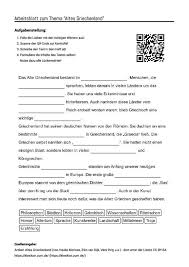 Arbeitsblatt Mit Luckentext Zum Thema Altes Griechenland Altes Griechenland Geschichte Schule Griechenland