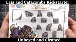 🕗 we're going live on kickstarter at 8pm bst/12pm pst on april 16th 🕗. Miniatures Unboxing Cats And Catacombs Kickstarter Youtube