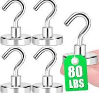 MIKEDE 5 Pack Magnetic Hooks Heavy Duty, 80lbs Strong Magnets with Metal  Hooks for Cruise Cabins, Industrial Strength Magnets Hooks Perfect for ...