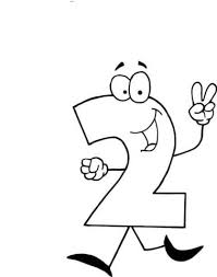 Desenho Para Colorir E Imprimir De Numero 2 Divertido