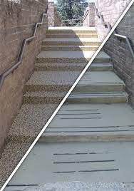 Pebblestone Photos Concrete Patio Backyard Concrete Steps