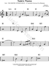 Download the official licensed arrangements of all your favorite songs. Print And Download Yoda S Theme Sheet Music From Star Wars Arranged For Piano Or Treble Clef Instrum Star Wars Sheet Music Sheet Music Sheet Music With Letters