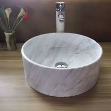 De um modo geral, except the white marble, there also can be design in other colors small marble vessel sink. Bathroom Bathtub Sink Carrara White Marble Caesarstone Calacatta Nuvo