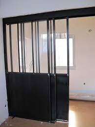 Poser une porte coulissante à galandage Separation Vitree Avec Porte Coulissante Porte Coulissante Verriere Interieure Coulissante Cloison Vitree