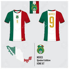 Selección nacional de méxico | esta es la pasión que nos une. Jersey De Futbol O Kit De Futbol Plantilla Para La Seleccion Nacional De Futbol De Mexico Vista Frontal Y Posterior Uniforme De Futbol Logotipo Plano Del Futbol En La Etiqueta Y El