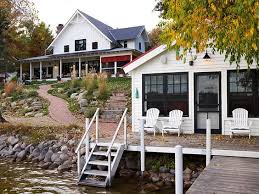 minnesota lake house charming home tour town country living lake house modern farmhouse exterior farmhouse exterior