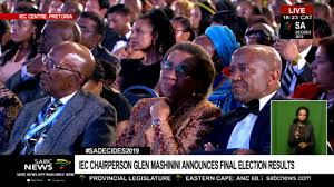 Sa 2019 Election Results Announcement Glen Mashinini Youtube