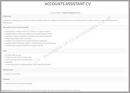 Duties include keeping ledgers, managing payroll, and making invoices. Resume For Accounts Assistant Post